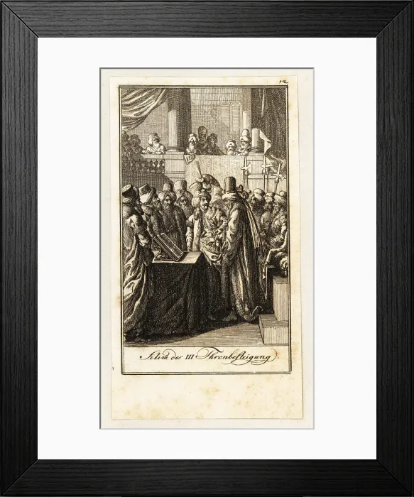 Framed Print : The enthronement of Selim III, 1789 Framed Print : The enthronement of Selim III, 1789
