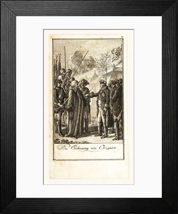 Framed Print : The fall of Ochakiv Fortress to the Russians, 18th century Framed Print : The fall of Ochakiv Fortress to the Russians, 18th century