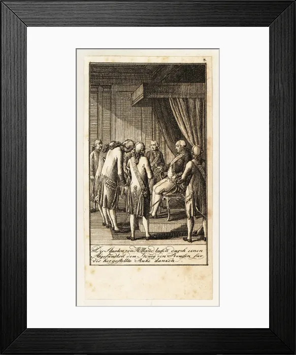 Framed Print : Dutch ambassadors with Frederick William II, King of Prussia, 17 Framed Print : Dutch ambassadors with Frederick William II, King of Prussia, 17