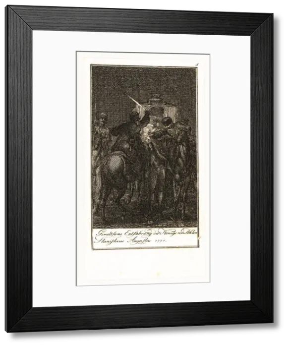 Framed Print : Kidnap attempt on Stanislaw II Augustus, King of Poland, 1771 Framed Print : Kidnap attempt on Stanislaw II Augustus, King of Poland, 1771