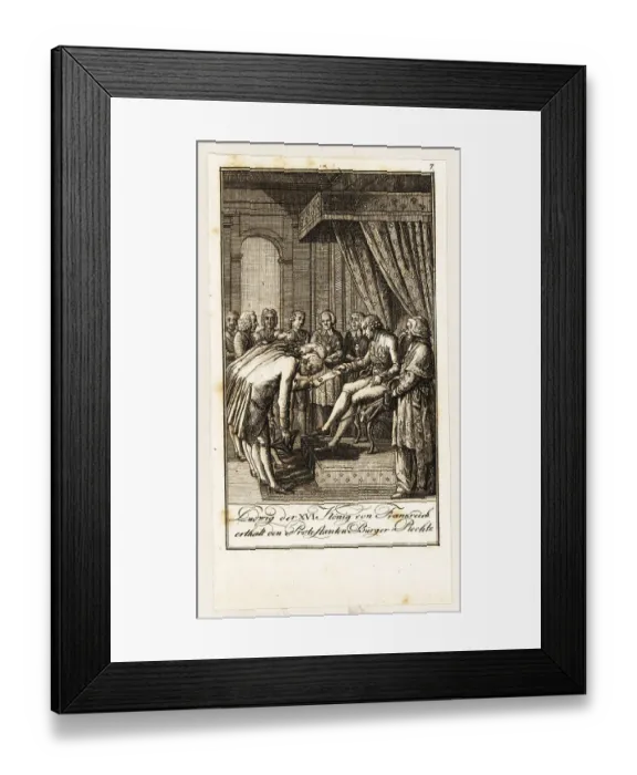 Framed Print : King Louis XVI of France giving the Edict of Versailles, 1787 Framed Print : King Louis XVI of France giving the Edict of Versailles, 1787