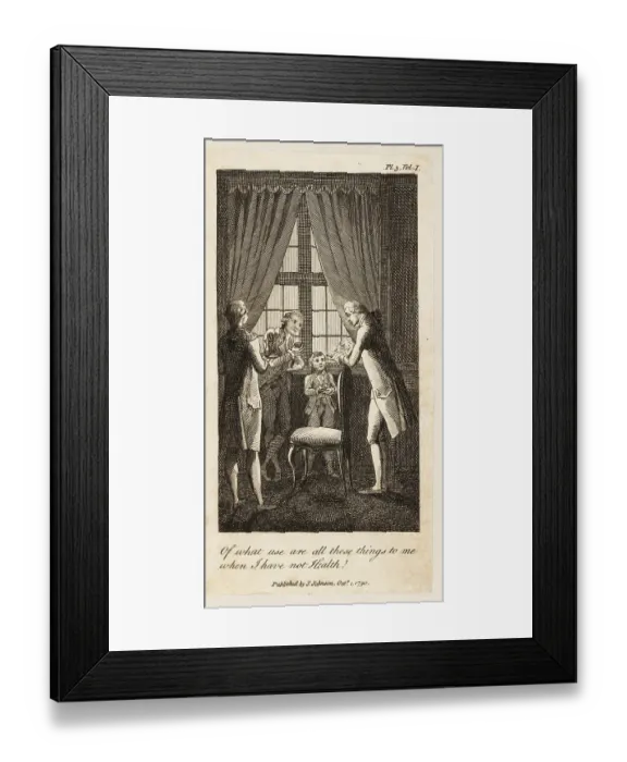 Framed Print : English aristocrat and guests drinking coffee in a drawing room Framed Print : English aristocrat and guests drinking coffee in a drawing room