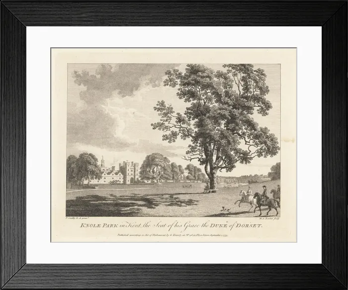 Framed Print : Knole House in Knole Park in Kent, 18th century Framed Print : Knole House in Knole Park in Kent, 18th century