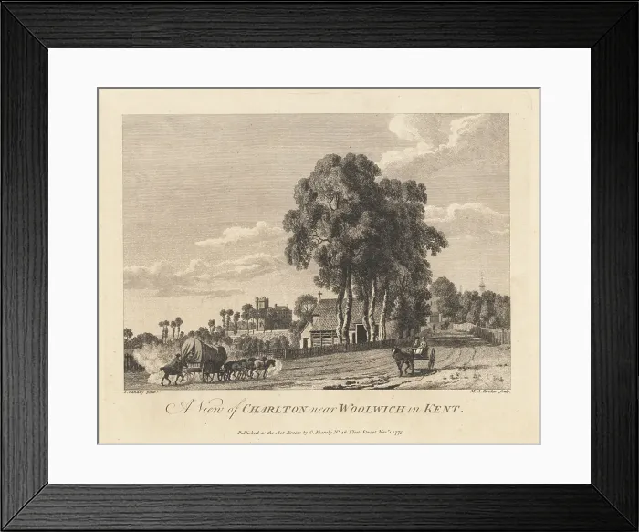 Framed Print : A view of Charlton near Woolwich in Kent, 18th century Framed Print : A view of Charlton near Woolwich in Kent, 18th century