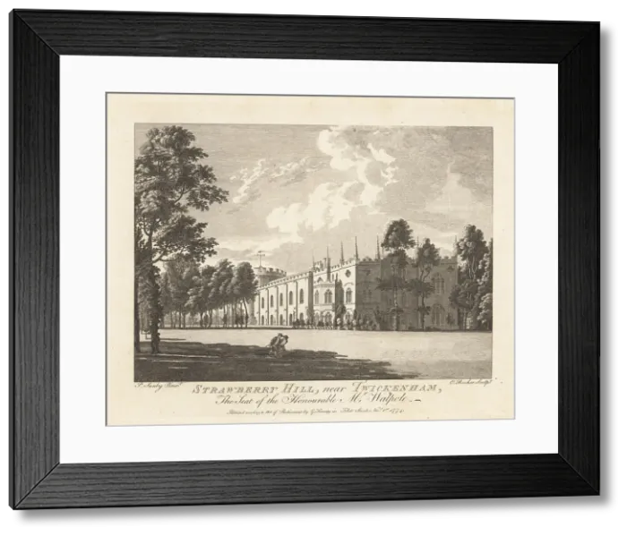 Framed Print : Strawberry Hill, near Twickenham, Gothic Revival villa, 18th cen Framed Print : Strawberry Hill, near Twickenham, Gothic Revival villa, 18th cen