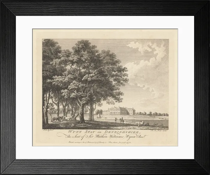 Framed Print : View of Wynn Stay or Wynnstay, Denbighshire Framed Print : View of Wynn Stay or Wynnstay, Denbighshire