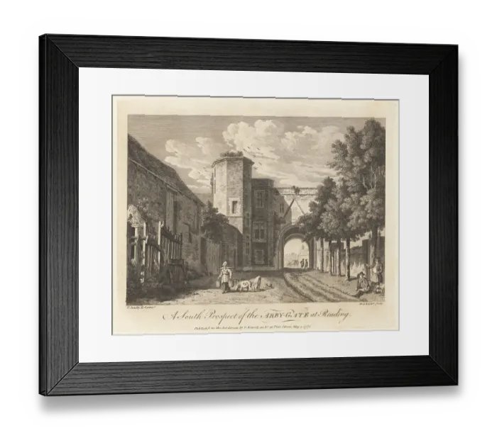 Framed Print : South view of the Abbey Gateway, Reading Abbey Framed Print : South view of the Abbey Gateway, Reading Abbey