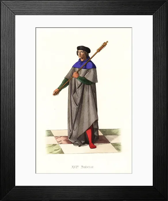 Framed Print : Mace bearer to King Louis XII of France, 16th century Framed Print : Mace bearer to King Louis XII of France, 16th century