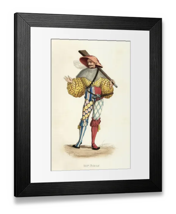 Framed Print : German arquebusier, 16th century Framed Print : German arquebusier, 16th century