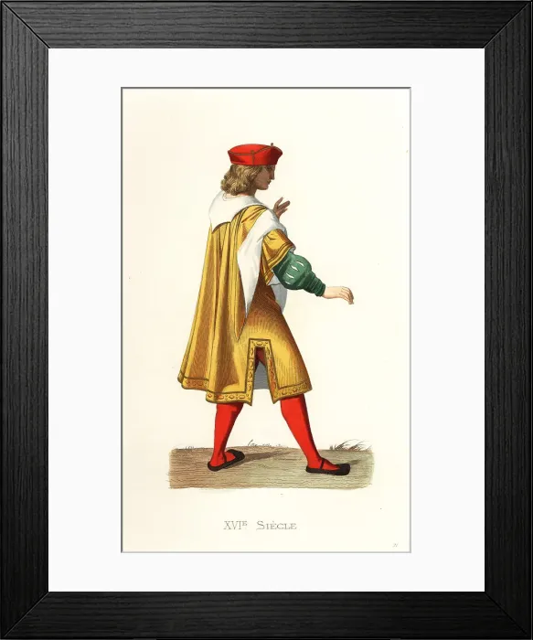 Framed Print : French merchant, 16th century Framed Print : French merchant, 16th century