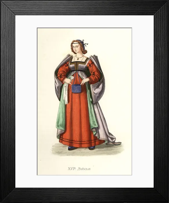 Framed Print : Woman of Granada, Spain, 16th century Framed Print : Woman of Granada, Spain, 16th century