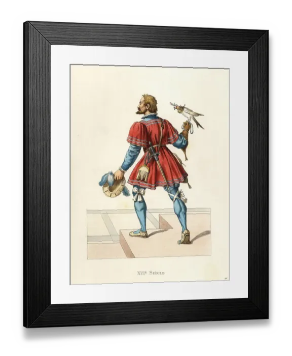 Framed Print : Falconer to the royal household of King Francis I, 16th century Framed Print : Falconer to the royal household of King Francis I, 16th century