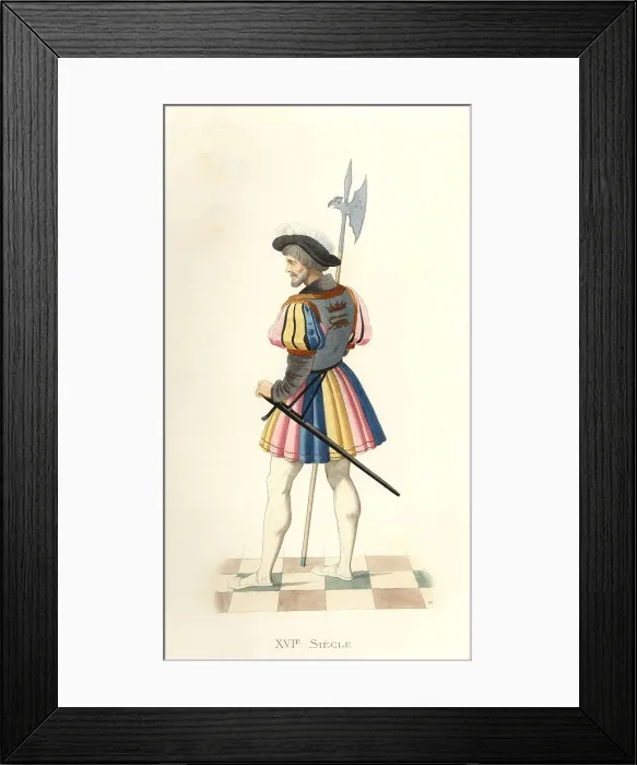 Framed Print : Royal Guard to King Francis I, France. 16th century Framed Print : Royal Guard to King Francis I, France. 16th century