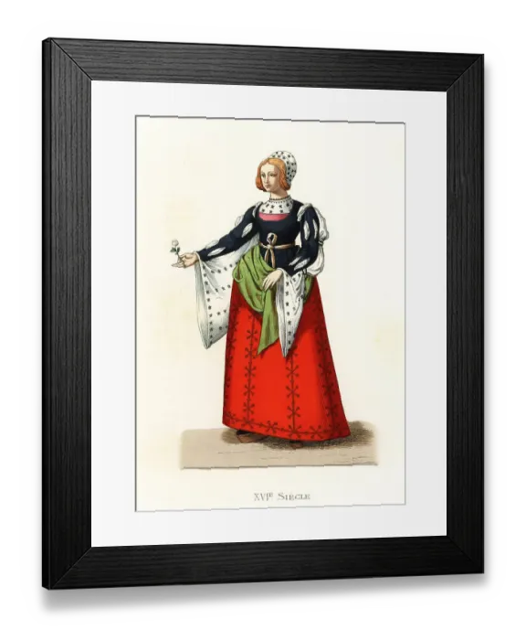 Framed Print : Woman of the Kingdom of Castille, Spain, 16th century Framed Print : Woman of the Kingdom of Castille, Spain, 16th century