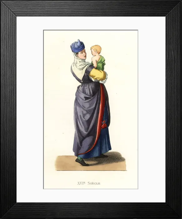 Framed Print : Woman of Bayonne, France, 16th century Framed Print : Woman of Bayonne, France, 16th century
