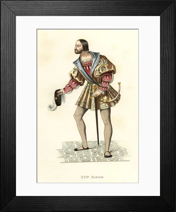 Framed Print : Court officer of King Francis I, 16th century Framed Print : Court officer of King Francis I, 16th century