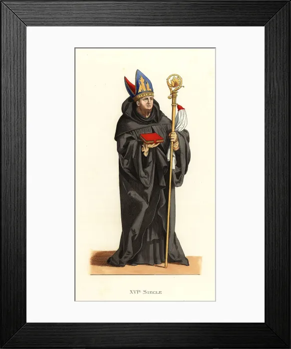 Framed Print : Benedictine abbot, Germany, 16th century Framed Print : Benedictine abbot, Germany, 16th century
