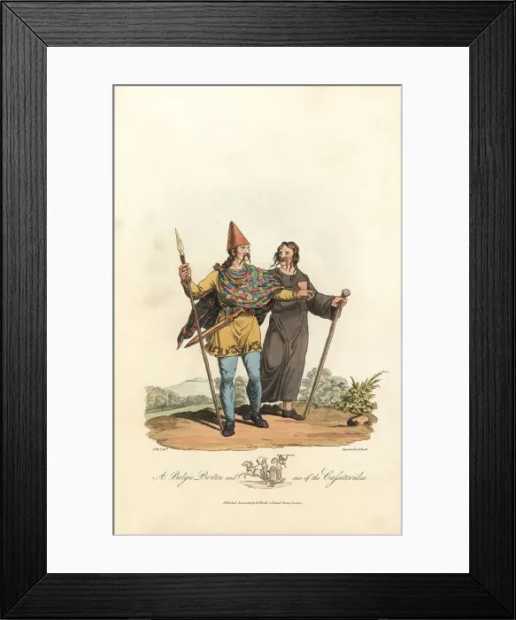 Framed Print : Belgic Briton and one of the Cassiterides from the pre-Roman era Framed Print : Belgic Briton and one of the Cassiterides from the pre-Roman era