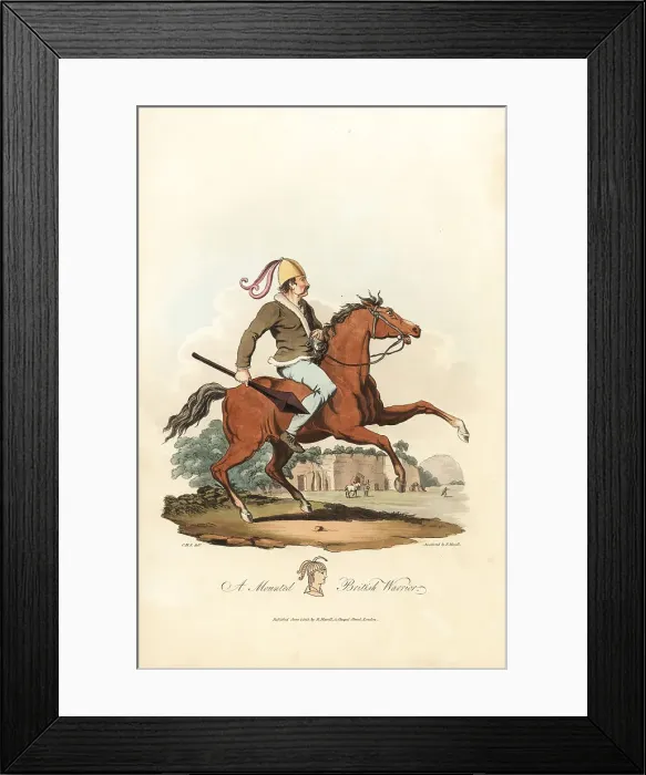 Framed Print : Mounted British warrior from the pre-Roman era Framed Print : Mounted British warrior from the pre-Roman era