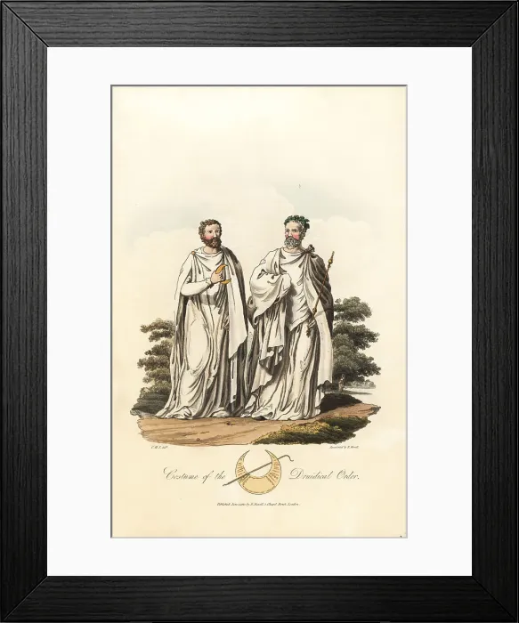 Framed Print : Costume of the Druidical Order of the pre-Roman era Framed Print : Costume of the Druidical Order of the pre-Roman era