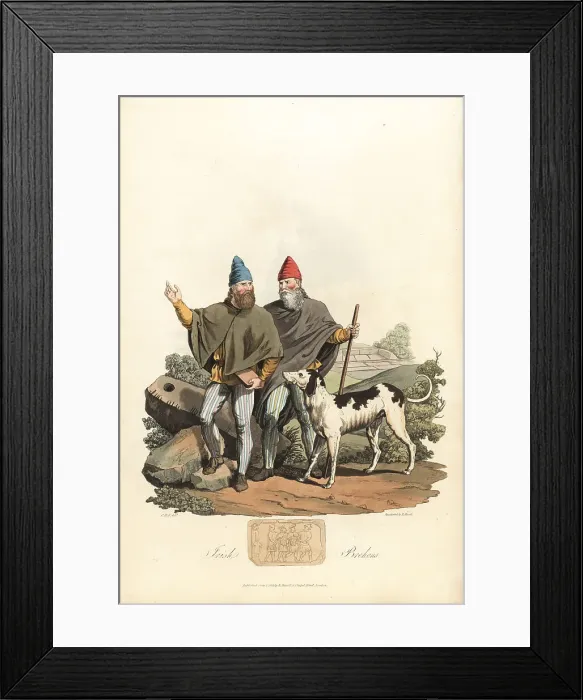 Framed Print : Irish Brehons and Filidhs or judges, of the Roman era Framed Print : Irish Brehons and Filidhs or judges, of the Roman era