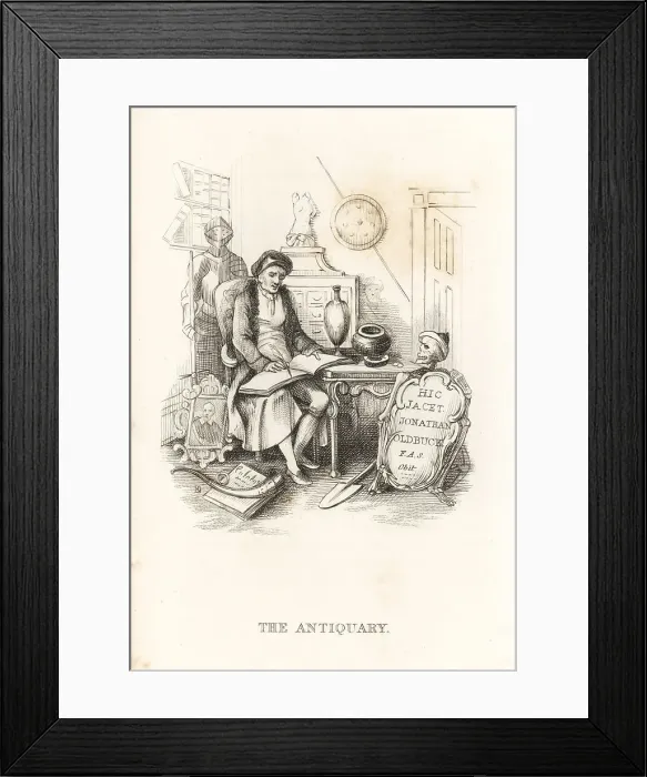 Framed Print : The skeleton of Death and the Antiquary Framed Print : The skeleton of Death and the Antiquary