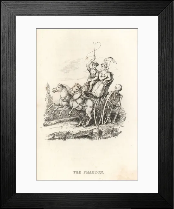 Framed Print : The skeleton of Death and the Phaeton Framed Print : The skeleton of Death and the Phaeton