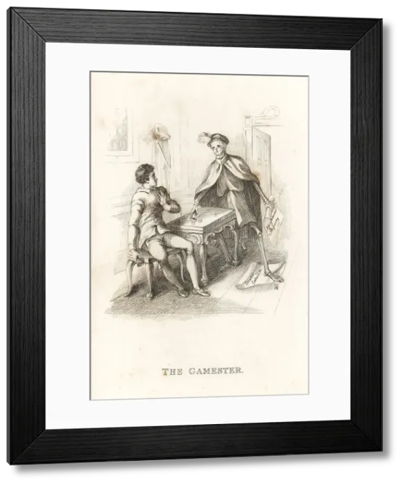 Framed Print : The skeleton of Death and the gamester Framed Print : The skeleton of Death and the gamester