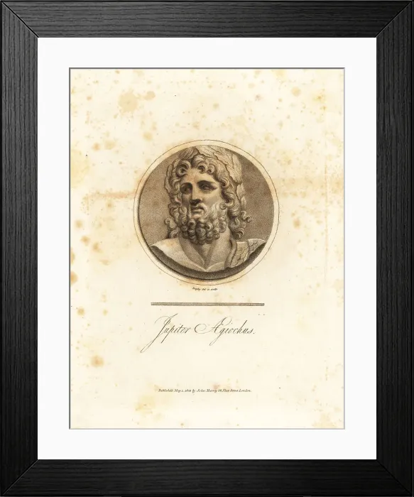 Framed Print : Bust of Jupiter Aegiochus in breastplate or aegis Framed Print : Bust of Jupiter Aegiochus in breastplate or aegis