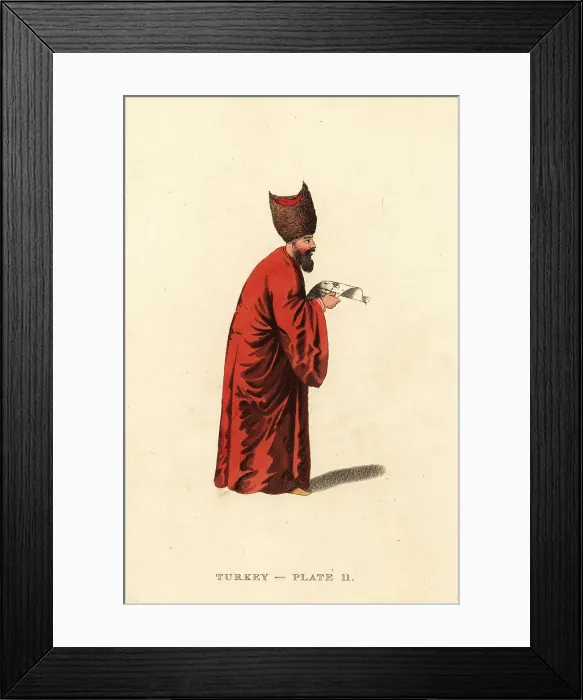Framed Print : Costume of a First Dragoman or interpreter Framed Print : Costume of a First Dragoman or interpreter