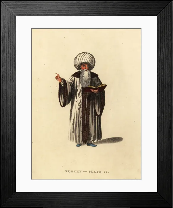 Framed Print : Costume of a Mufti or religious chief Framed Print : Costume of a Mufti or religious chief