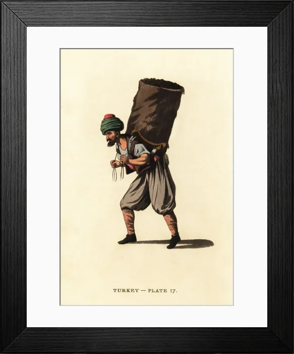 Framed Print : Hamal or common porter of Pera Framed Print : Hamal or common porter of Pera
