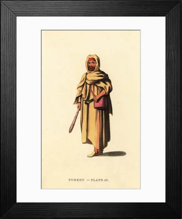 Framed Print : Costume of a Bedouin Arab man Framed Print : Costume of a Bedouin Arab man
