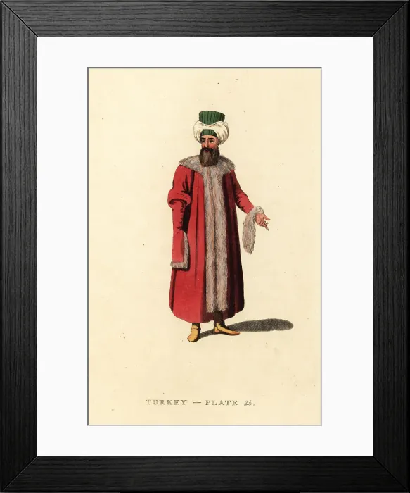 Framed Print : Turkish man in pelise or pelisse coat Framed Print : Turkish man in pelise or pelisse coat