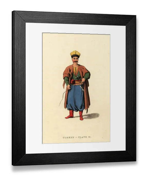 Framed Print : Costume of a Tartar or Tatar man Framed Print : Costume of a Tartar or Tatar man