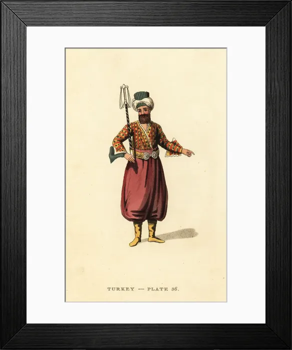 Framed Print : An Usher in the court of the Sultan, Ottoman Empire Framed Print : An Usher in the court of the Sultan, Ottoman Empire