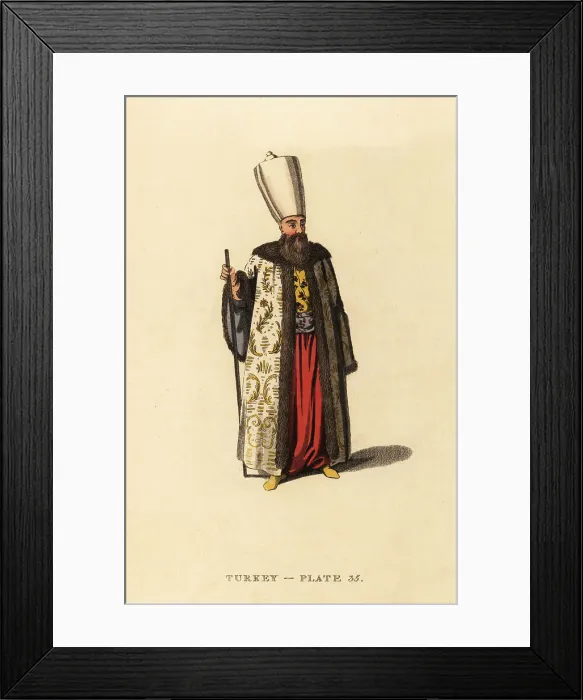 Framed Print : Capidji Bachi, private officer of the Sultan in common dress Framed Print : Capidji Bachi, private officer of the Sultan in common dress