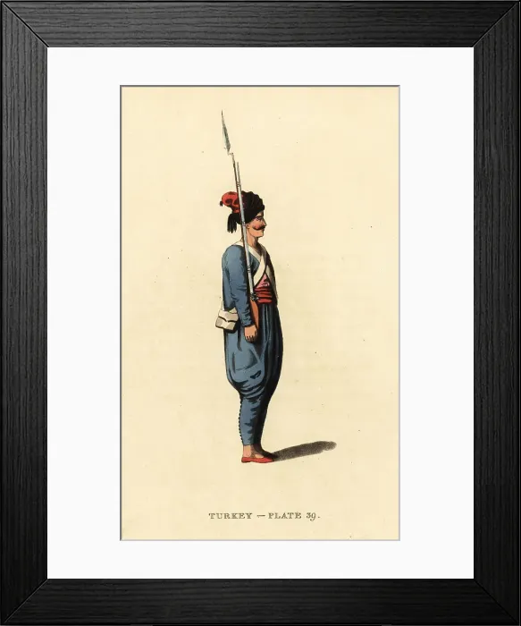 Framed Print : Uniform of a soldier in the infantry of the Ottoman Empire Framed Print : Uniform of a soldier in the infantry of the Ottoman Empire