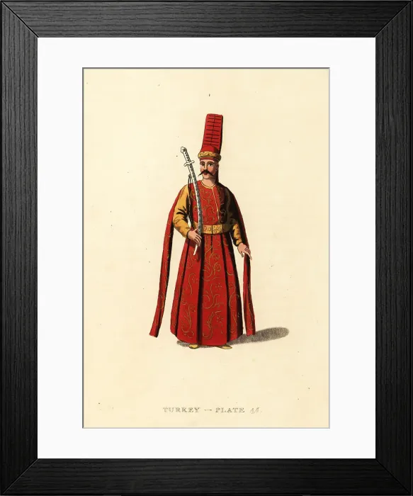 Framed Print : Selictar Aga or Sword Bearer to the Grand Signior or Sultan Framed Print : Selictar Aga or Sword Bearer to the Grand Signior or Sultan