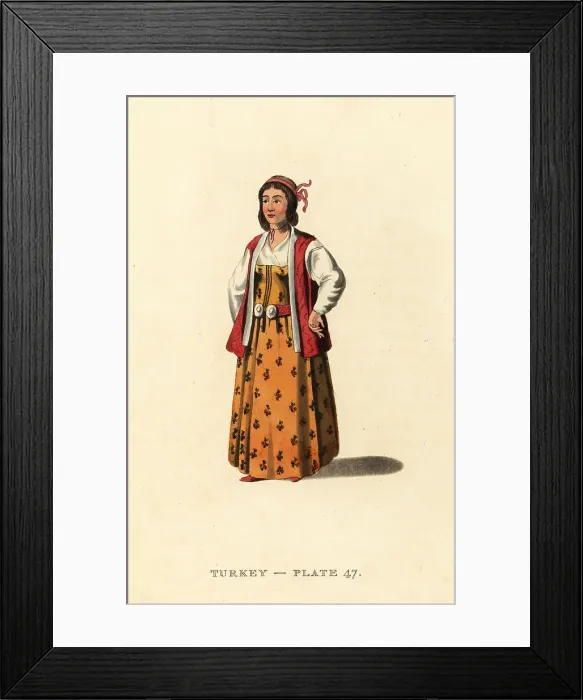 Framed Print : Turkish woman of the Harem, in Pera, Constantinople Framed Print : Turkish woman of the Harem, in Pera, Constantinople
