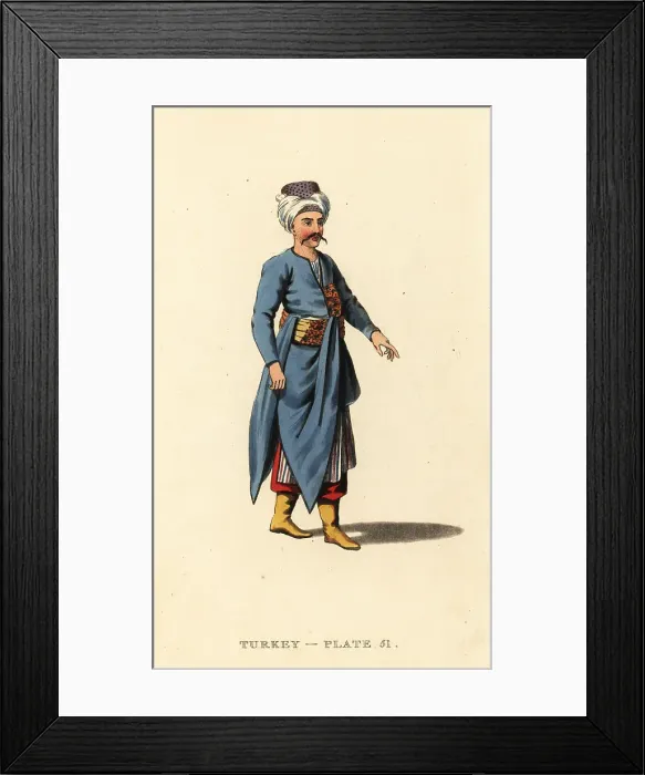 Framed Print : Costume of a domestic servant or Tchocadar, Ottoman Empire Framed Print : Costume of a domestic servant or Tchocadar, Ottoman Empire