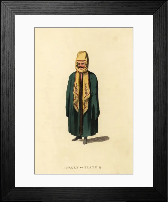 Framed Print : Turkish man in his chall or shawl Framed Print : Turkish man in his chall or shawl