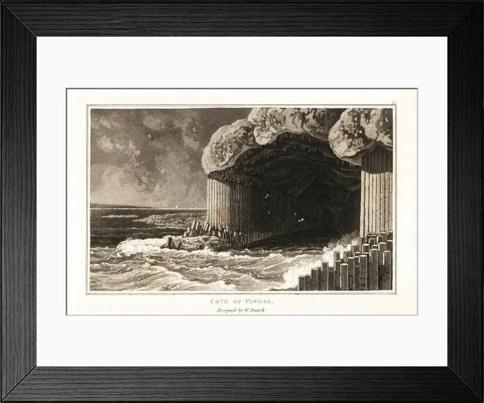 Framed Print : Giant basalt columns in Fingal's Cave, Staffa island, Scotland