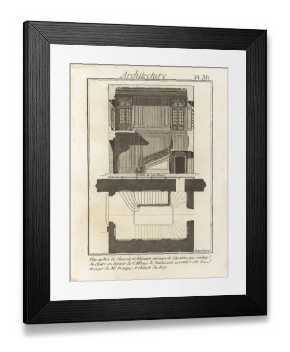 Framed Print : Staircase in Vauluisant Abbey Framed Print : Staircase in Vauluisant Abbey