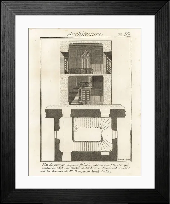 Framed Print : Staircase in Vauluisant Abbey Framed Print : Staircase in Vauluisant Abbey