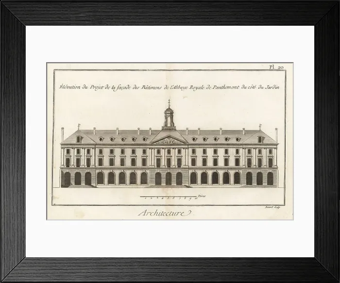 Framed Print : Proposed facade of Pentemont Abbey, Paris Framed Print : Proposed facade of Pentemont Abbey, Paris
