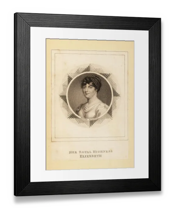 Framed Print : Portrait of Princess Elizabeth of England in her 30s, early 1800 Framed Print : Portrait of Princess Elizabeth of England in her 30s, early 1800