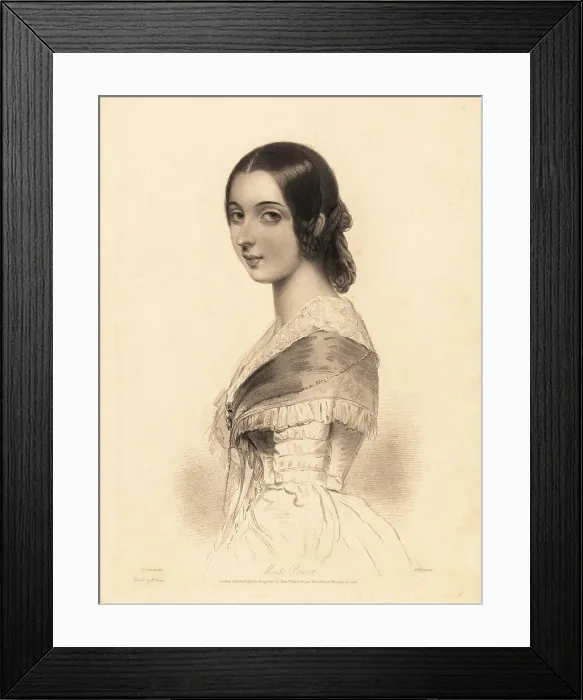 Framed Print : Marguerite Agnes Power, writer, c.1815-1867 Framed Print : Marguerite Agnes Power, writer, c.1815-1867