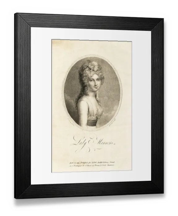 Framed Print : Lady Catherine Rebecca Manners, Irish poet and critic Framed Print : Lady Catherine Rebecca Manners, Irish poet and critic