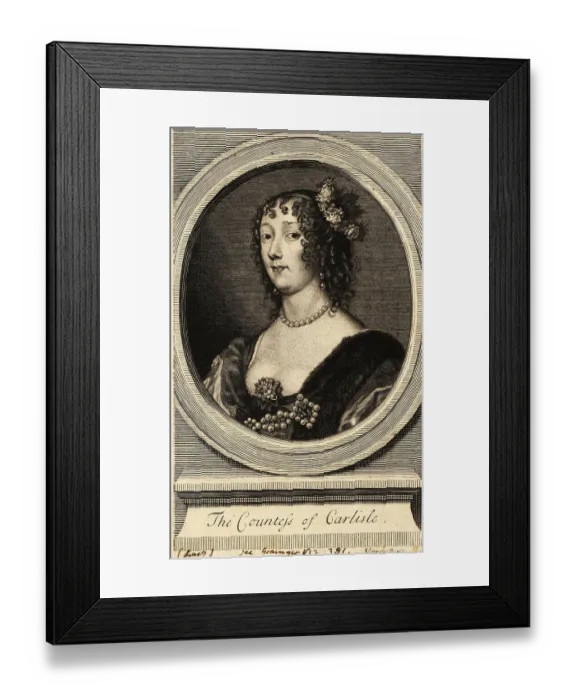 Framed Print : Lucy Hay, Countess of Carlisle, English courtier to King Charles Framed Print : Lucy Hay, Countess of Carlisle, English courtier to King Charles